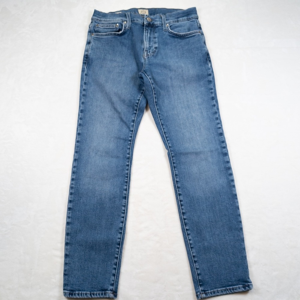 J Crew Slim Fit Stretch Jeans Mens 31x30 Blue Below Waist Premium Denim